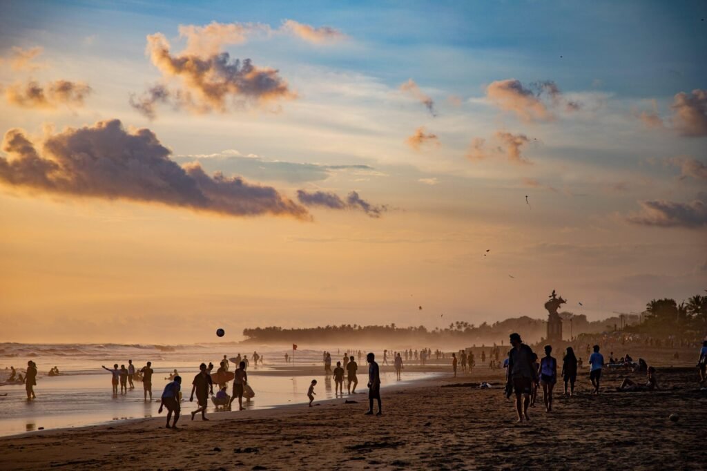 People on the beach 